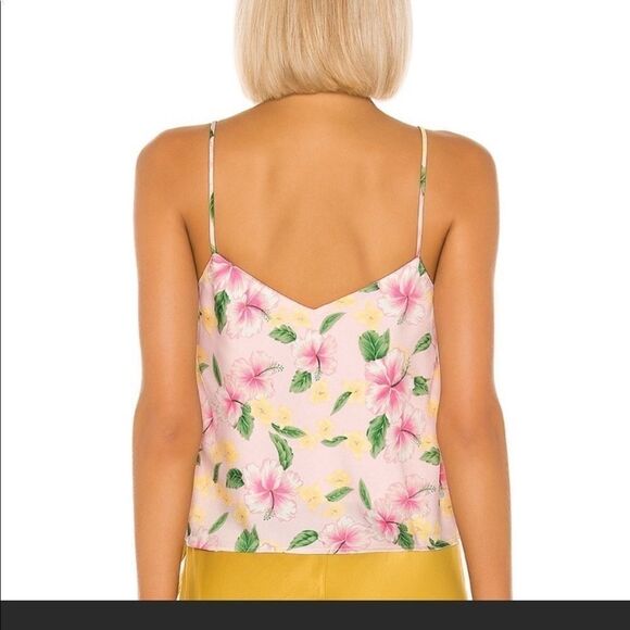 LPA Revolve Layla Soft Pink Floral Bella Romantic Spaghetti Strap Tank Top Sz XS - Picture 3 of 8